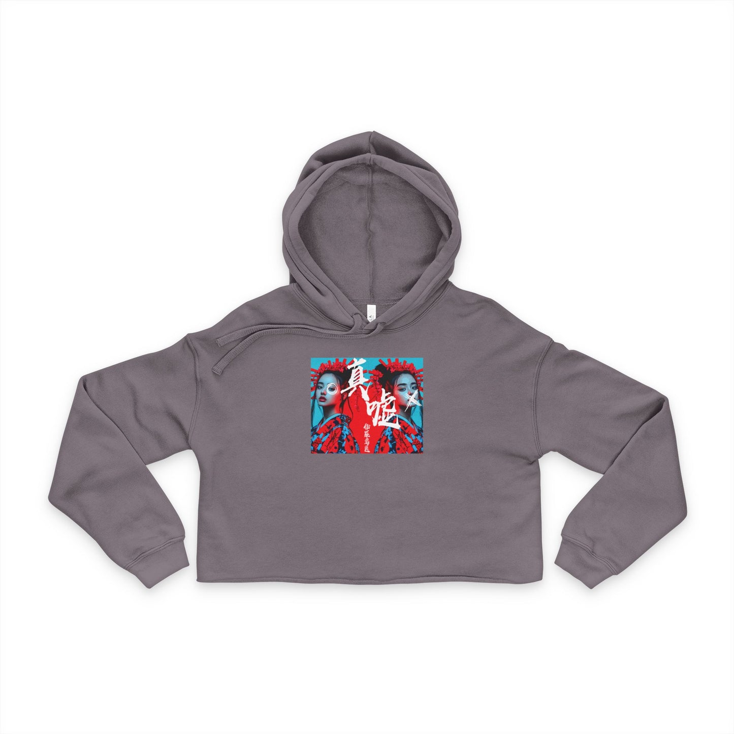 "真実と虚偽" Cropped Women's Sweatshirt Hoodie