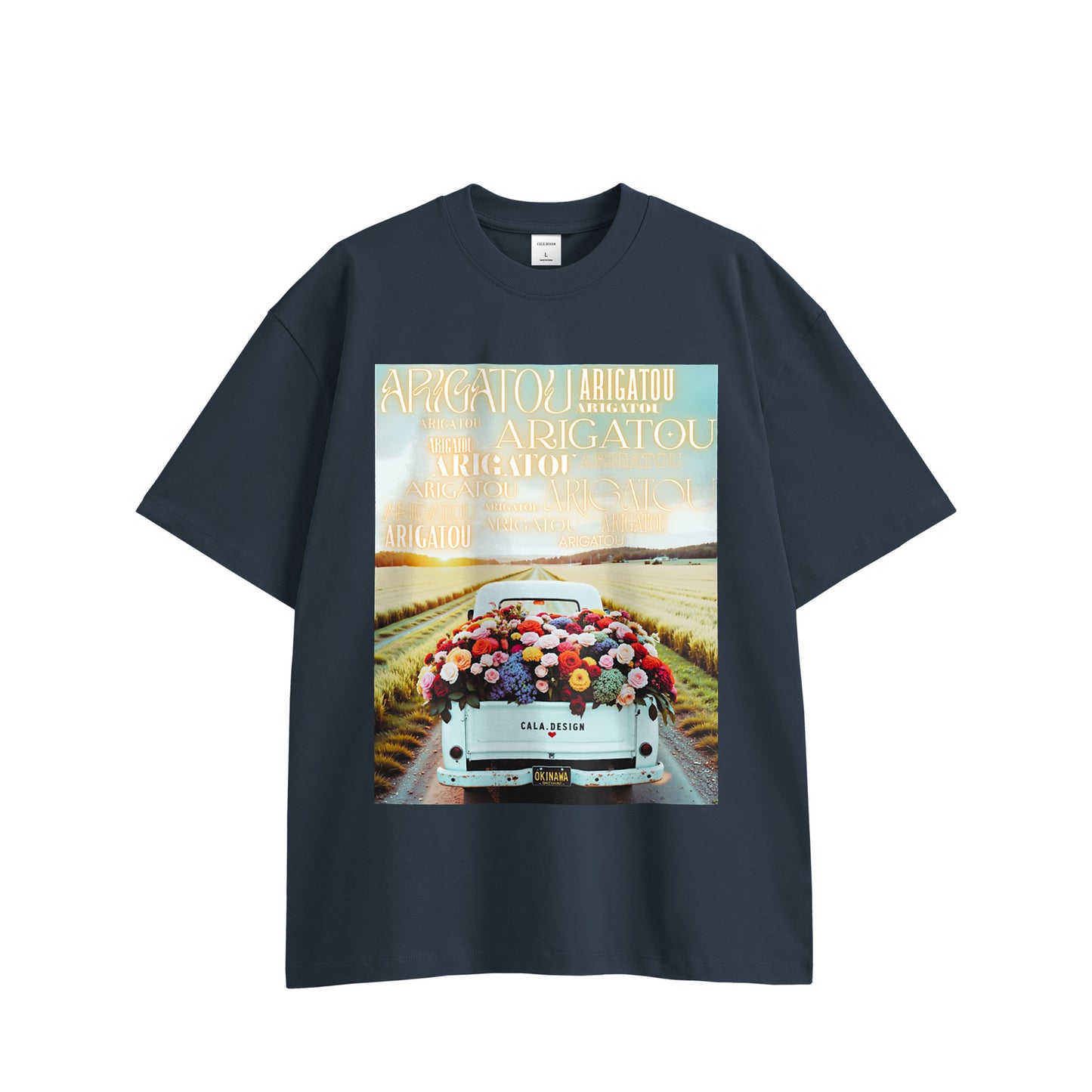 "ARIGATOU" T-shirt 8 colors navy image