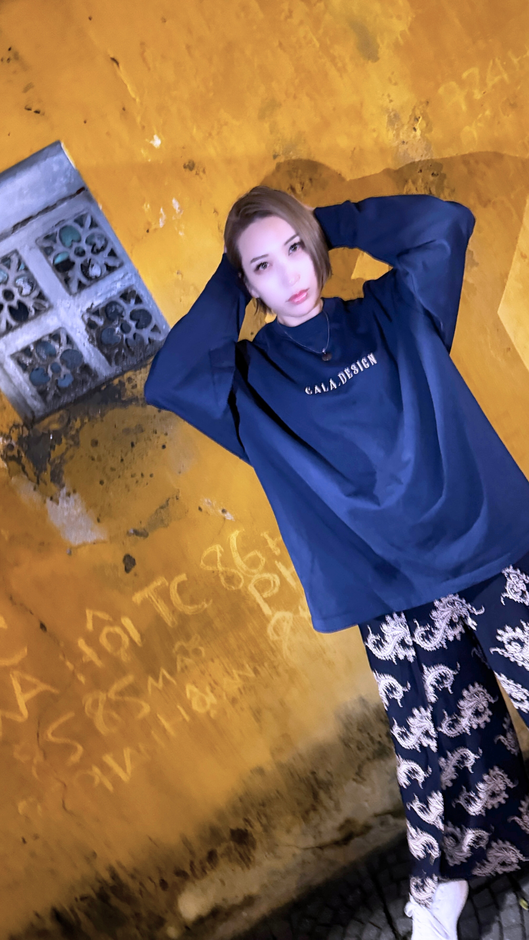 "Three Name Logo" Long sleeve T-shirt 00 5colors