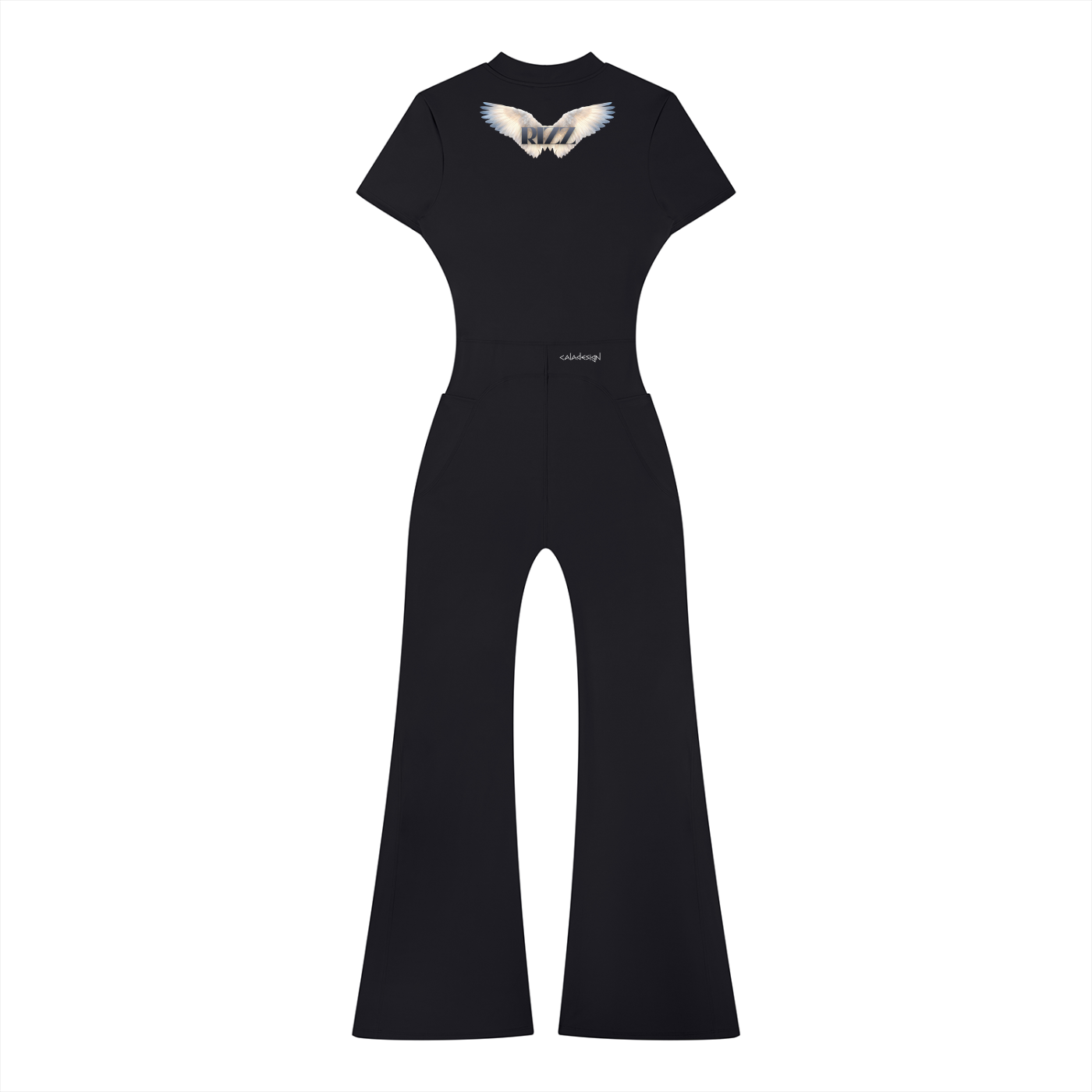 "RIZZ" Women’s Tight Flared Leg Quarter-Zip Jumpsuit 5 colors