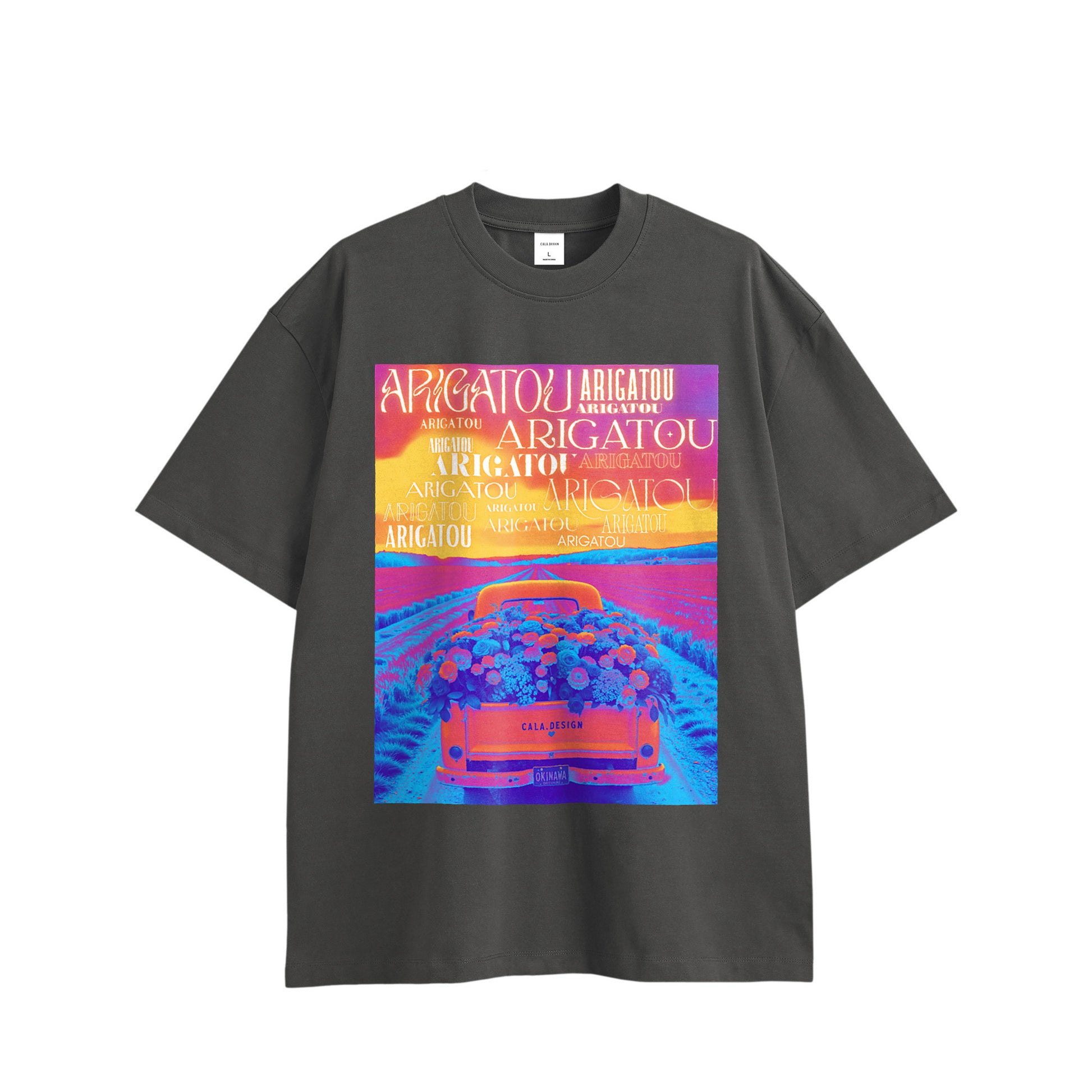 "ARIGATOU" T-shirt 8 colors charcoal image