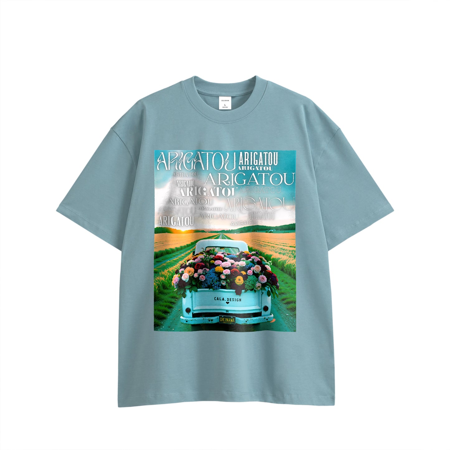 "ARIGATOU" T-shirt 8 colors light-blue image
