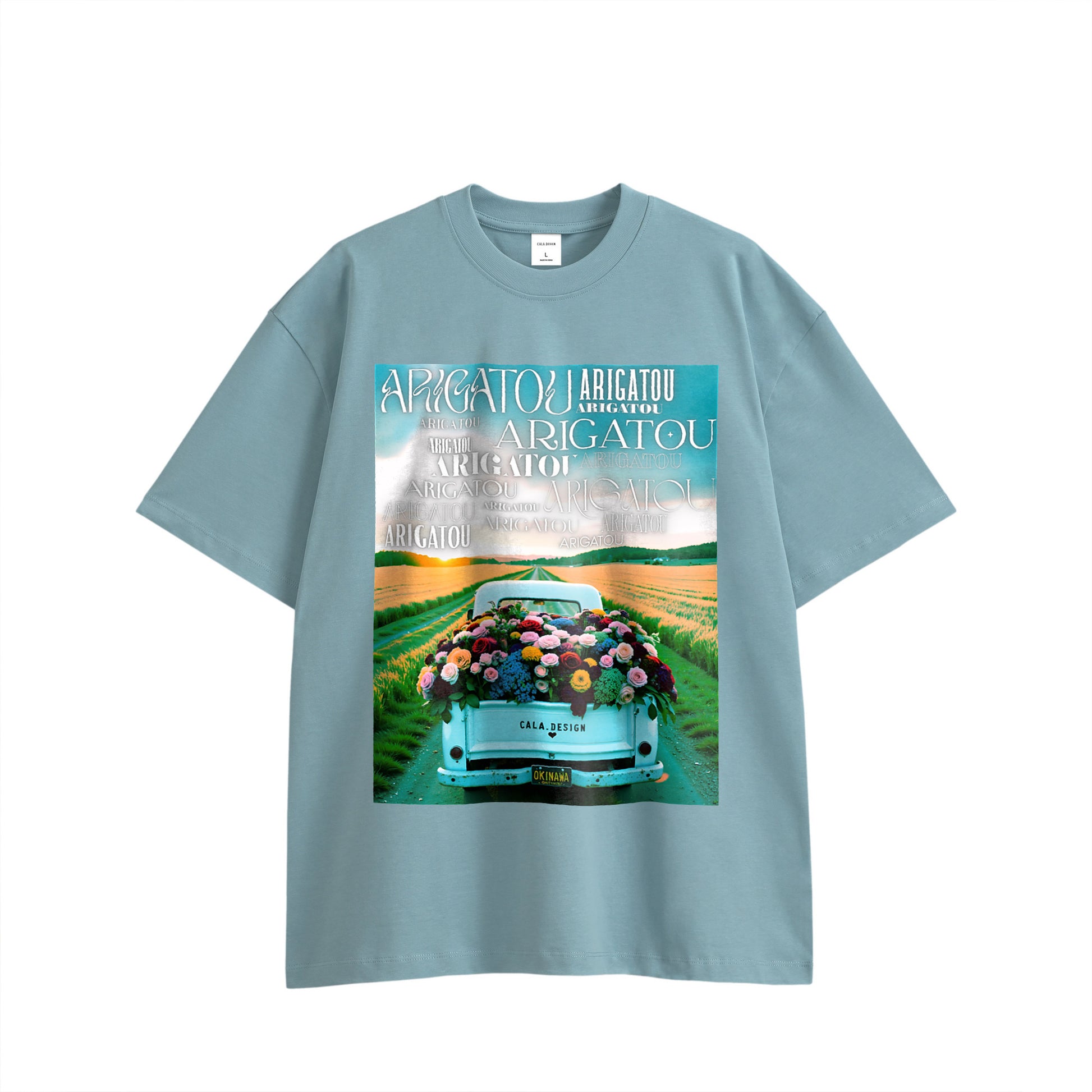 "ARIGATOU" T-shirt 8 colors light-blue image