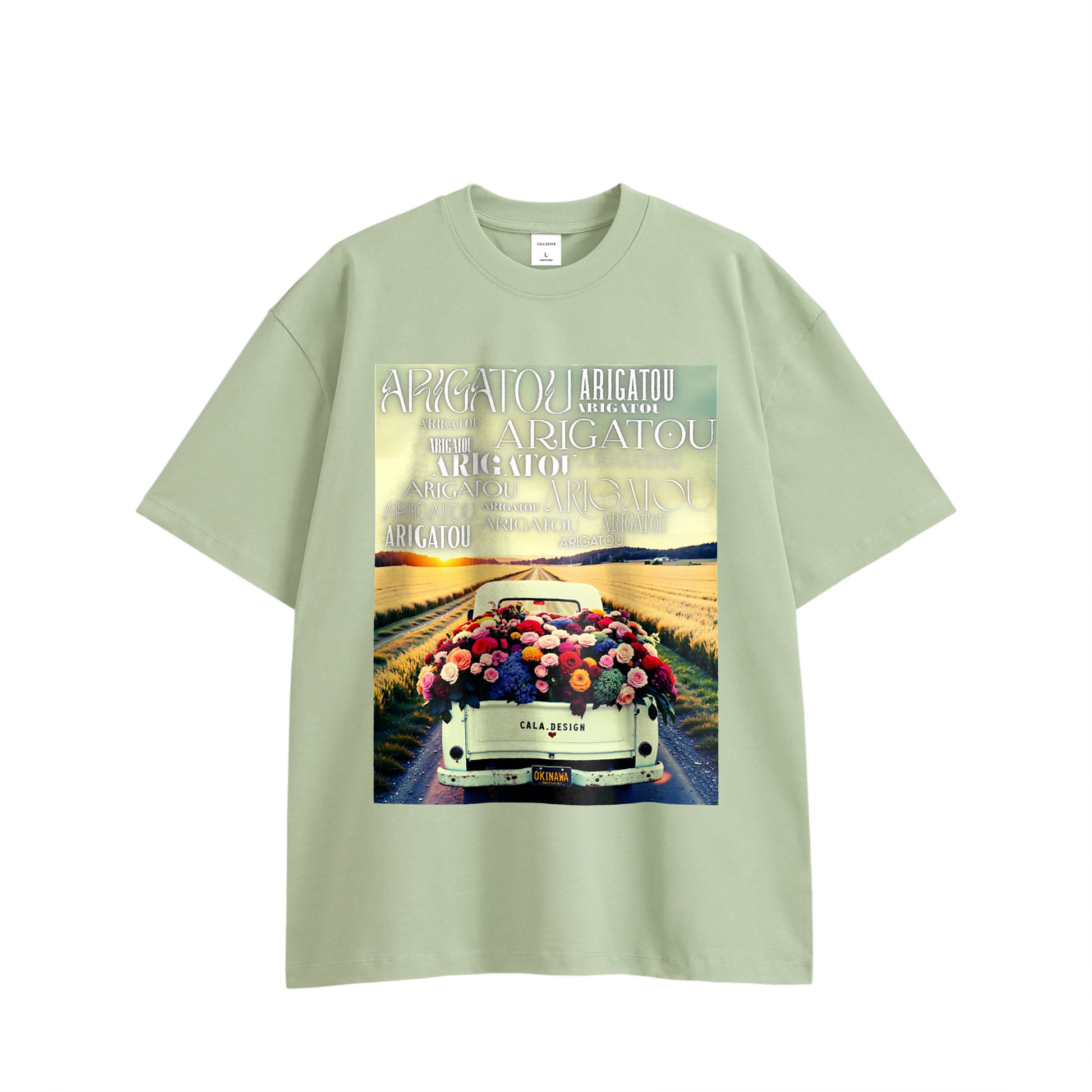 "ARIGATOU" T-shirt 8 colors light-green image