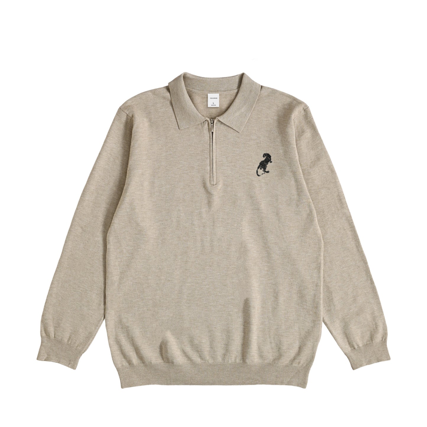 "Panther Knit Polo" 4 colors beige image