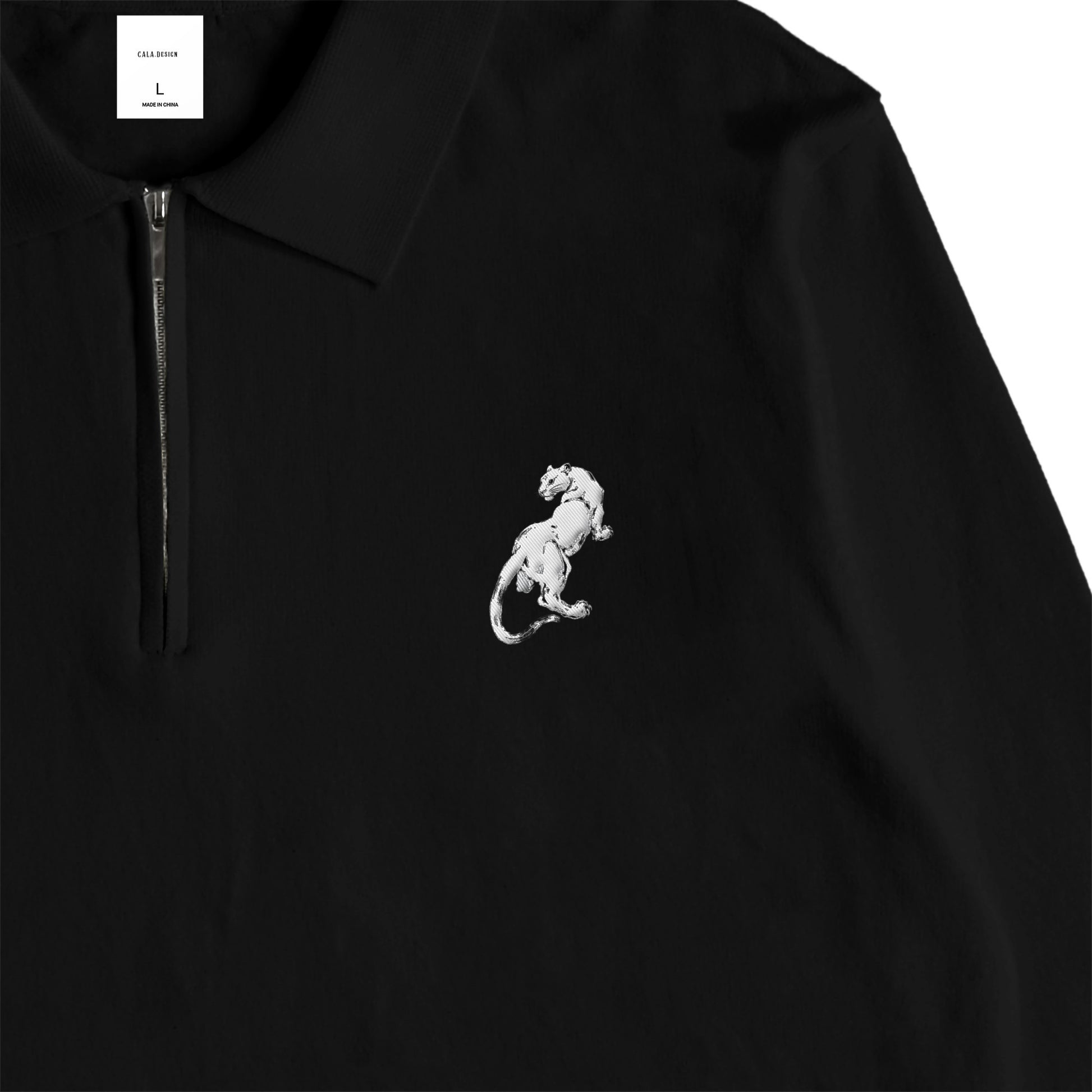 "Panther Knit Polo" 4 colors black image