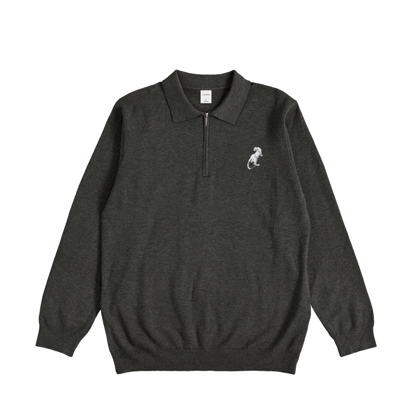 "Panther Knit Polo" 4 colors charcoal image