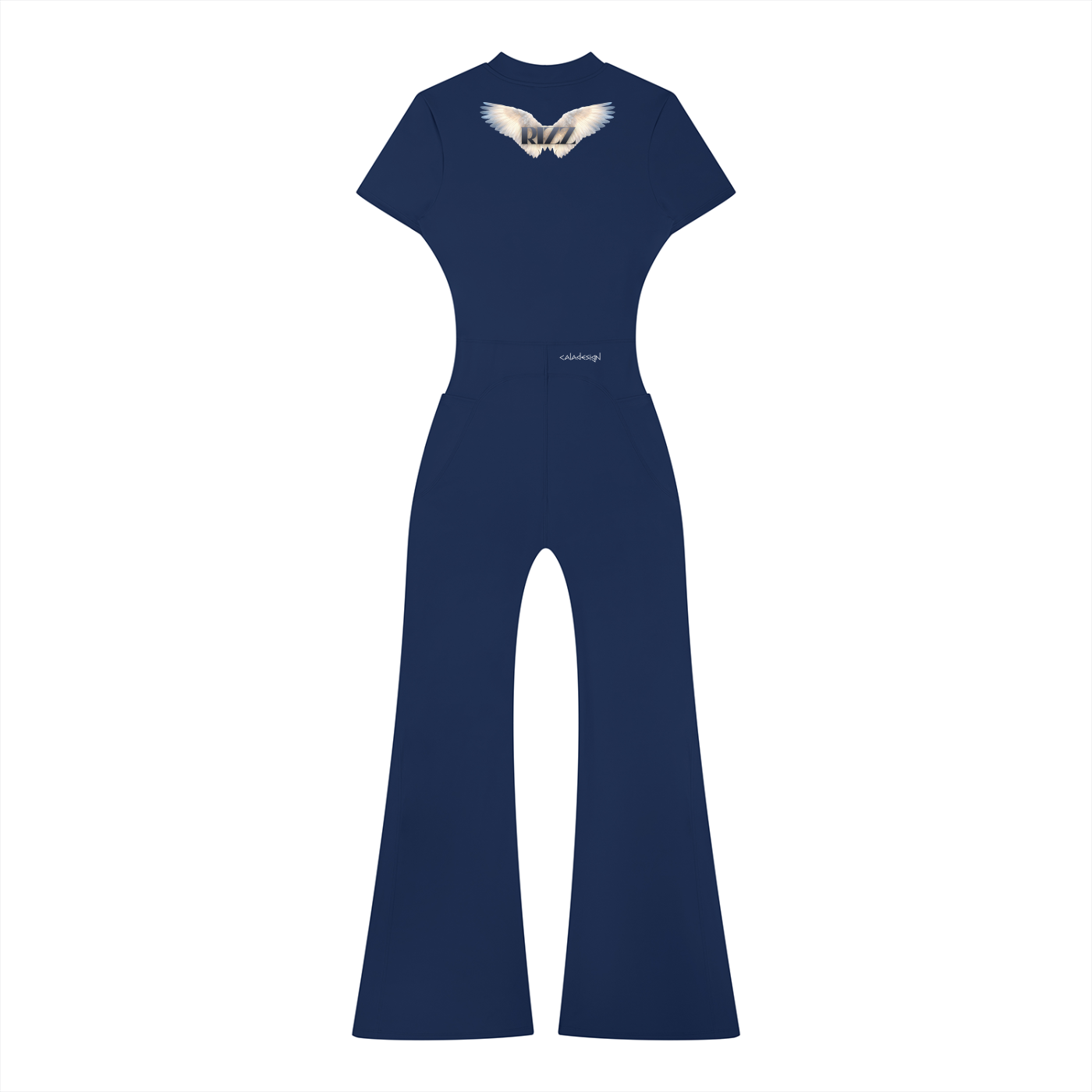 "RIZZ" Women’s Tight Flared Leg Quarter-Zip Jumpsuit 5 colors