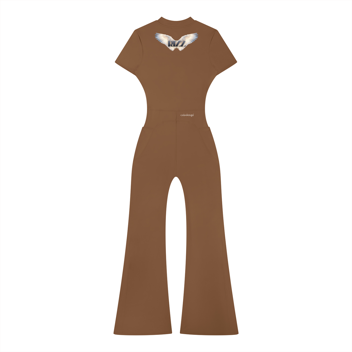 "RIZZ" Women’s Tight Flared Leg Quarter-Zip Jumpsuit 5 colors